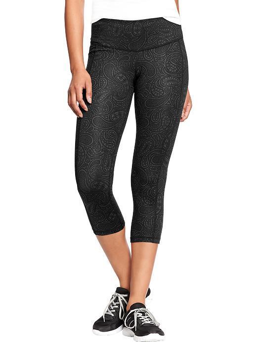 Old Navy Womens Active Printed Compression Capris 20&quot; - Paisley