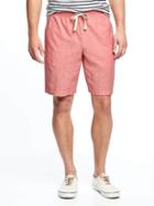 Old Navy Linen Blend Drawstring Shorts For Men 9 - Huckleberry Pie