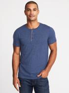 Old Navy Mens Soft-washed Slub-knit Henley For Men Ink Blue Size L