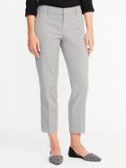 Old Navy Womens Mid-rise Fitted Harper Pants For Women Light Heather Gray Size 8
