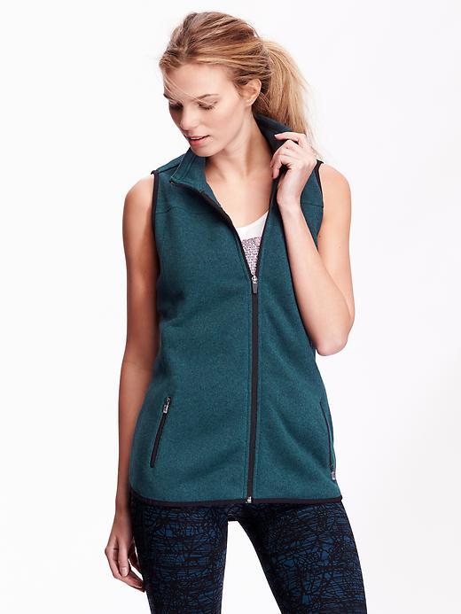 Old Navy Womens Sweater Fleece Vest Size L Tall - Kelp Forest