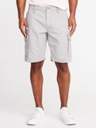 Old Navy Mens Broken-in Built-in Flex Cargo Shorts For Men (10) Grayscale Size 36w