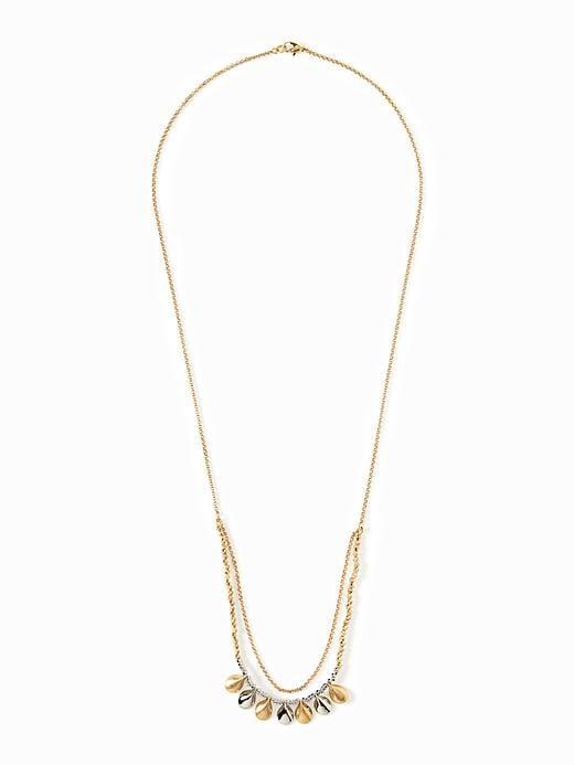 Old Navy Womens Mixed-metal Petal Necklace For Women Mixed Metal Size One Size