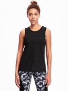 Old Navy Go Dry Open Back Training Tank For Women - Black