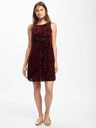 Old Navy Velvet Swing Dress For Women - Burgundy Floral