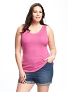 Old Navy Womens Semi-fitted Classic Plus-size Tank Raspberry Surprise Size 1x