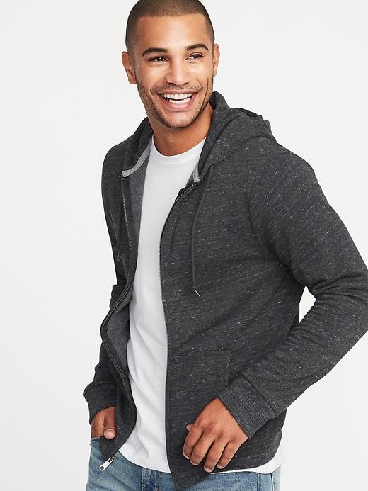 Old Navy Mens Soft-washed Zip-front Hoodie For Men Charcoal Size Xl