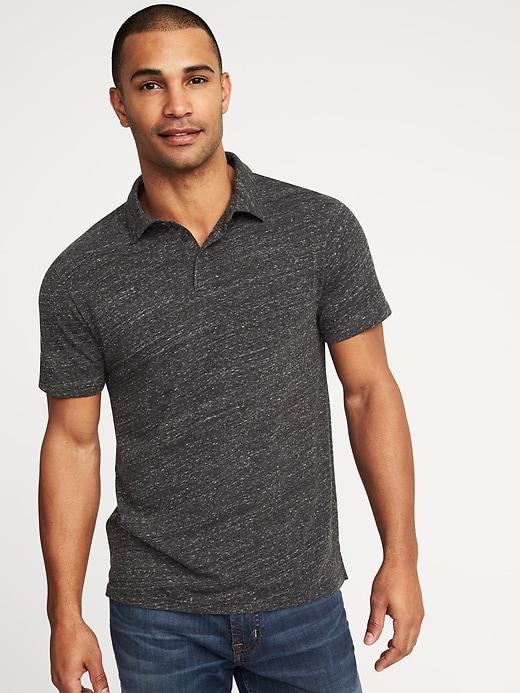 Old Navy Mens Soft-washed Slub-knit Polo For Men Blackjack Size S