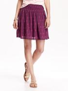 Old Navy Womens Smocked Waist Patterned Skirts Size L Tall - Plum And Get It