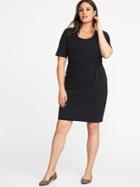 Old Navy Womens Plus-size Twist-front Bodycon Dress Black Size 4x