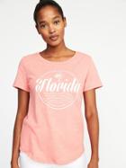 Old Navy Womens Relaxed Florida-graphic Tee For Women Florida Size Xl