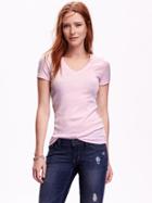 Old Navy Perfect V Neck Tee - Ashen Lilac