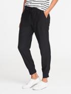 Old Navy Womens Mid-rise Knit-waist Performance Pants For Women Black Size M