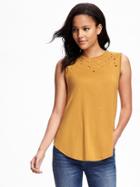 Old Navy Relaxed Cutout Top For Women - Gold Standard