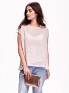 Old Navy Seamed Knit Vest - Beech Stone