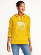 Old Navy Womens Relaxed Logo-graphic Pullover Hoodie For Women Squash Size Xxl