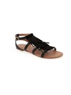 Old Navy Tiered Fringe Sandal For Women - Black