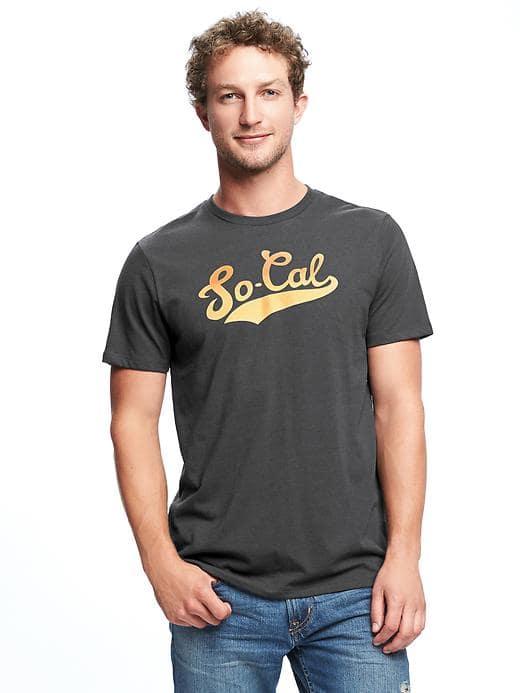 Old Navy Graphic Crew Neck Tee For Men - Granite Gray