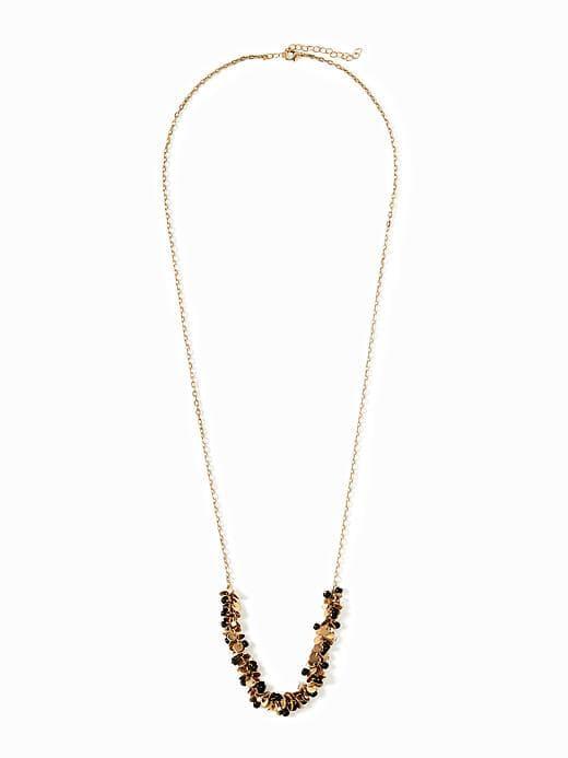 Old Navy Beaded Coin Necklace For Women - Black