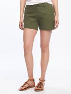 Old Navy Mid Rise Everyday Khaki Shorts For Women 5 - Hunter Pines