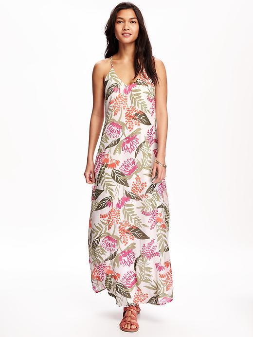 Old Navy Chiffon Maxi Dress For Women - Multi Print