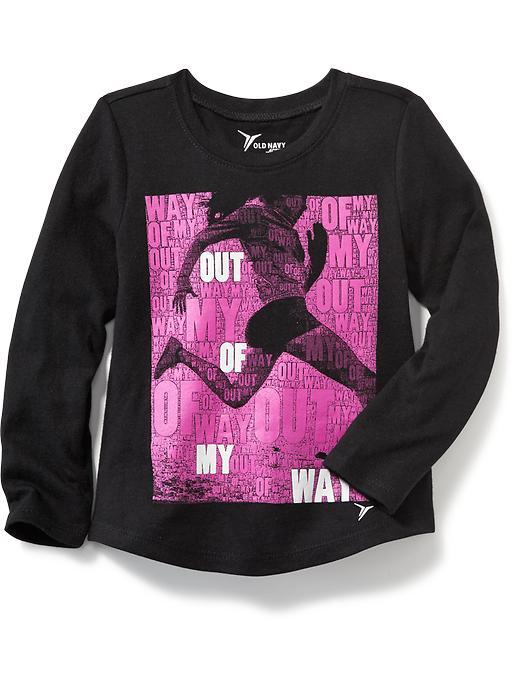 Old Navy Long Sleeve Graphic Tee - Black