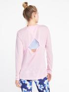 Old Navy Womens Ultra-light Cut-out Back Performance Top For Women Quartz Size Xs
