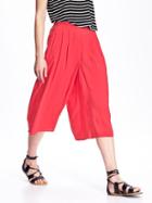 Old Navy Womens Matte Crepe Culottes Size L - Spitfire