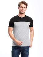 Old Navy Soft Washed Seamed Yoke Tee For Men - Black