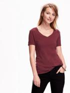 Old Navy Relaxed V Neck Tee Size L Tall - Marion Berry