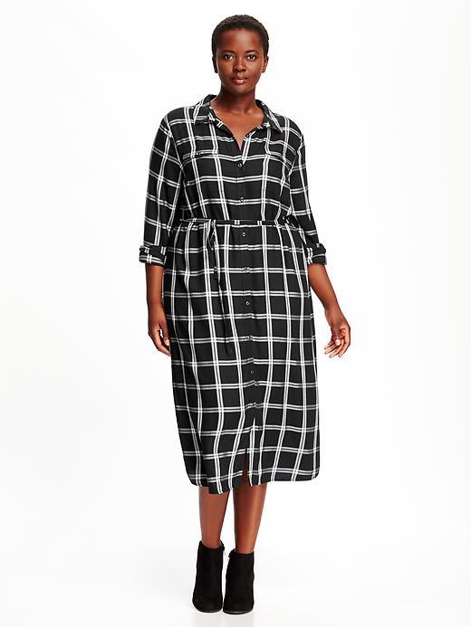 Old Navy Button Down Plus - Black Print