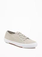 Old Navy Womens Canvas Sneakers For Women Gray Size 7