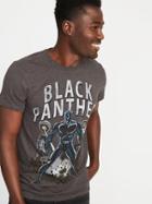 Old Navy Mens Marvel Black Panther Tee For Men Dark Charcoal Gray Size L
