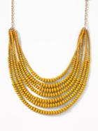 Old Navy  Beaded Statement Necklace For Women Gold Size One Size