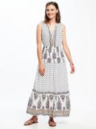 Old Navy Womens Tiered Maxi Dress For Women White Size L