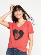 Old Navy Womens College-team Graphic V-neck Tee For Women University Of Georgia Size Xs