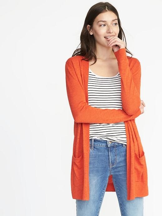 Old Navy Womens Open-front Long-line Sweater For Women Blaze Of Glory Size Xs