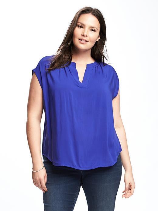 Lightweight Plus-size Cocoon Blouse