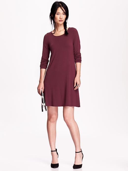 Old Navy Womens Jersey Swing Dress Size L Tall - Marion Berry