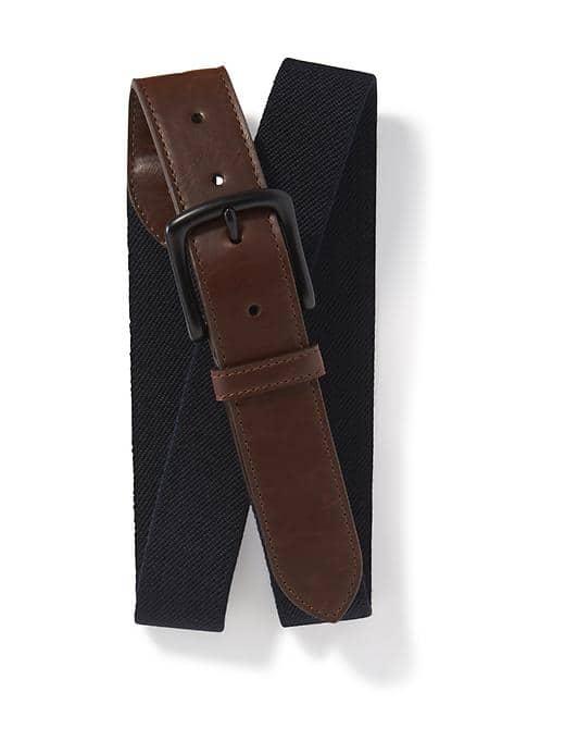 Old Navy Stretch Canvas Belt For Men - Blue Marl