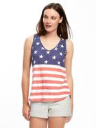 Old Navy Relaxed Americana Slub Knit Tank For Women - Flag