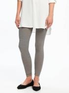 Old Navy Patterned Leggings For Women - Gray Stripe