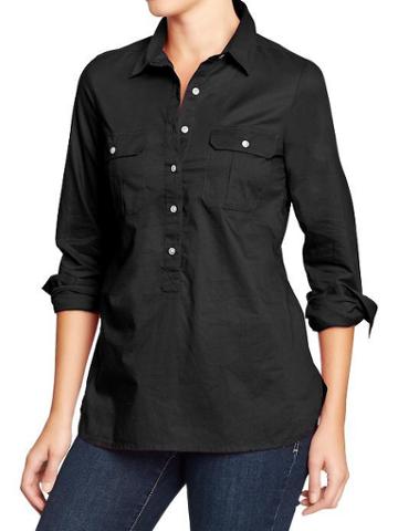 Old Navy Old Navy Womens Utility Shirts - Black Jack