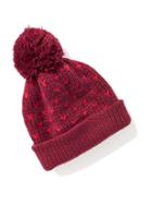 Old Navy Sweater Knit Pom Pom Beanie For Women - Wine Purple
