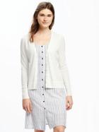 Old Navy Button Front V Neck Cardi For Women - Calla Lily 2