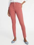 High-rise Secret-slim Pockets Pop-color Rockstar Super Skinny Jeans For Women