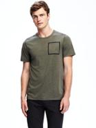 Old Navy Go Dry Crew Neck Pocket Tee For Men - Olive