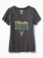 Old Navy Womens Nba Team V-neck Tee For Women Bucks Size Xxl