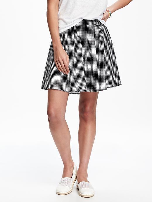 Old Navy Soft Pleated Mini Skirt - Gingham