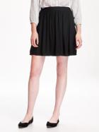 Old Navy Womens Fit & Flare Drapey Skirt For Women Black Size L